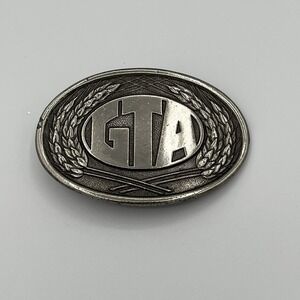 GTA Pewter Belt Buckle‎ 1st Edition VTG Farmer Grain Terminal Association Wheat
